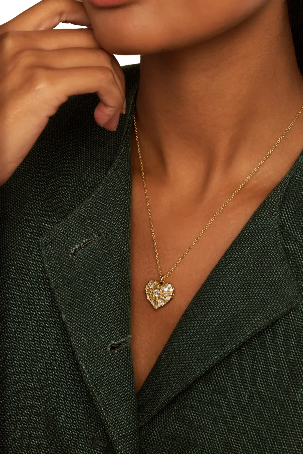 TED BAKER CHERISH Crystal Heart Locket Pendant Necklace - TBJ3981-02-02