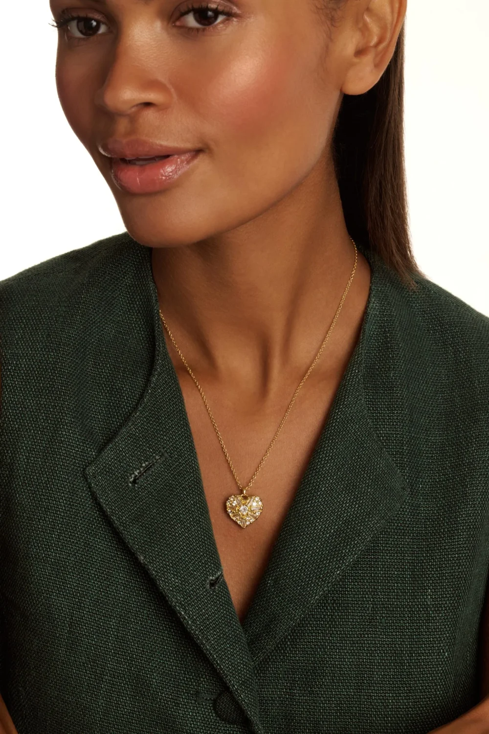 TED BAKER CHERISH Crystal Heart Locket Pendant Necklace - TBJ3981-02-02