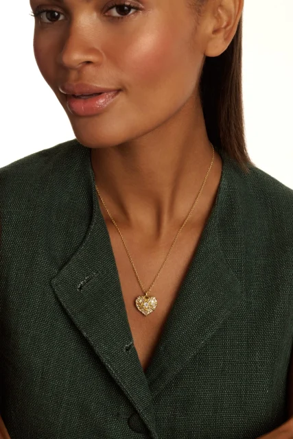 TED BAKER CHERISH Crystal Heart Locket Pendant Necklace - TBJ3981-02-02