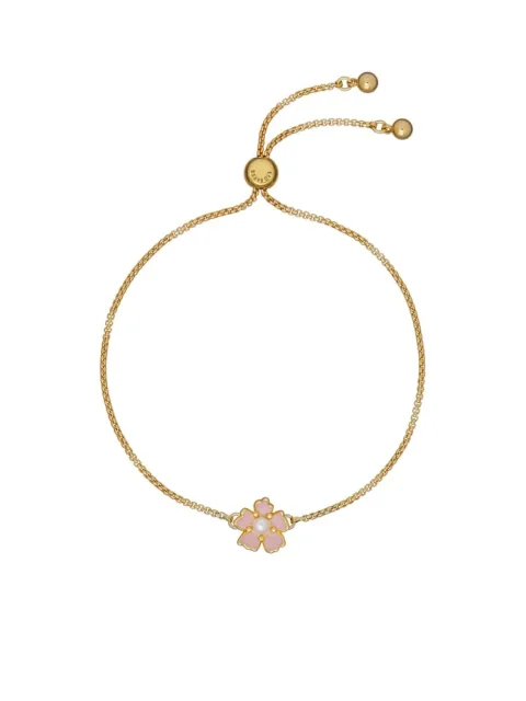 TED BAKER Gold Tone PETIAL Painted Flower Adjustable Bracelet - TBJ3646-02-215