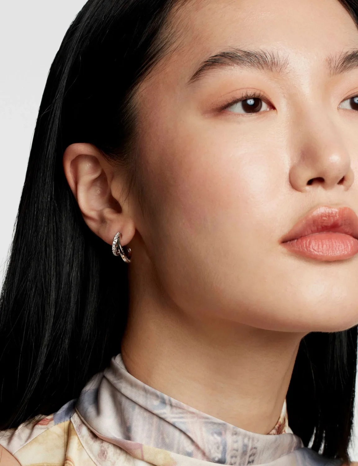 TED BAKER HELIAS Crystal Double Hoop Earrings - TBJ3458-01-02