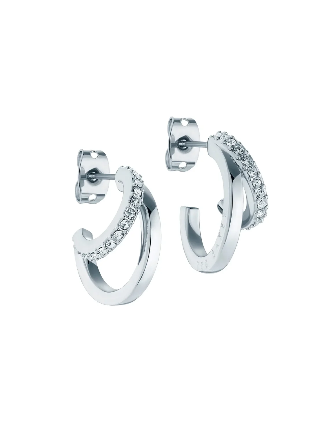 TED BAKER HELIAS Crystal Double Hoop Earrings - TBJ3458-01-02