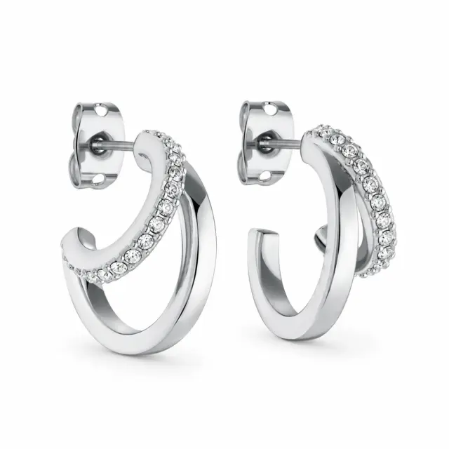 TED BAKER HELIAS Crystal Double Hoop Earrings - TBJ3458-01-02