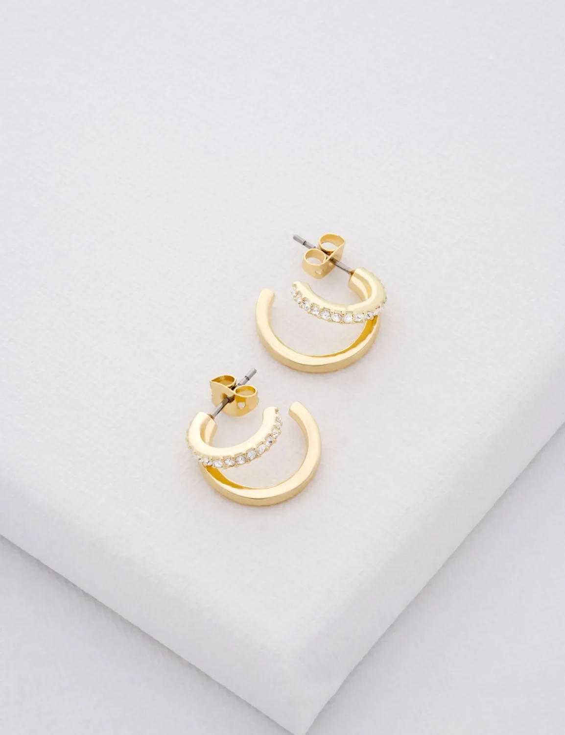 TED BAKER HELIAS Crystal Double Hoop Earrings - TBJ3458-02-02