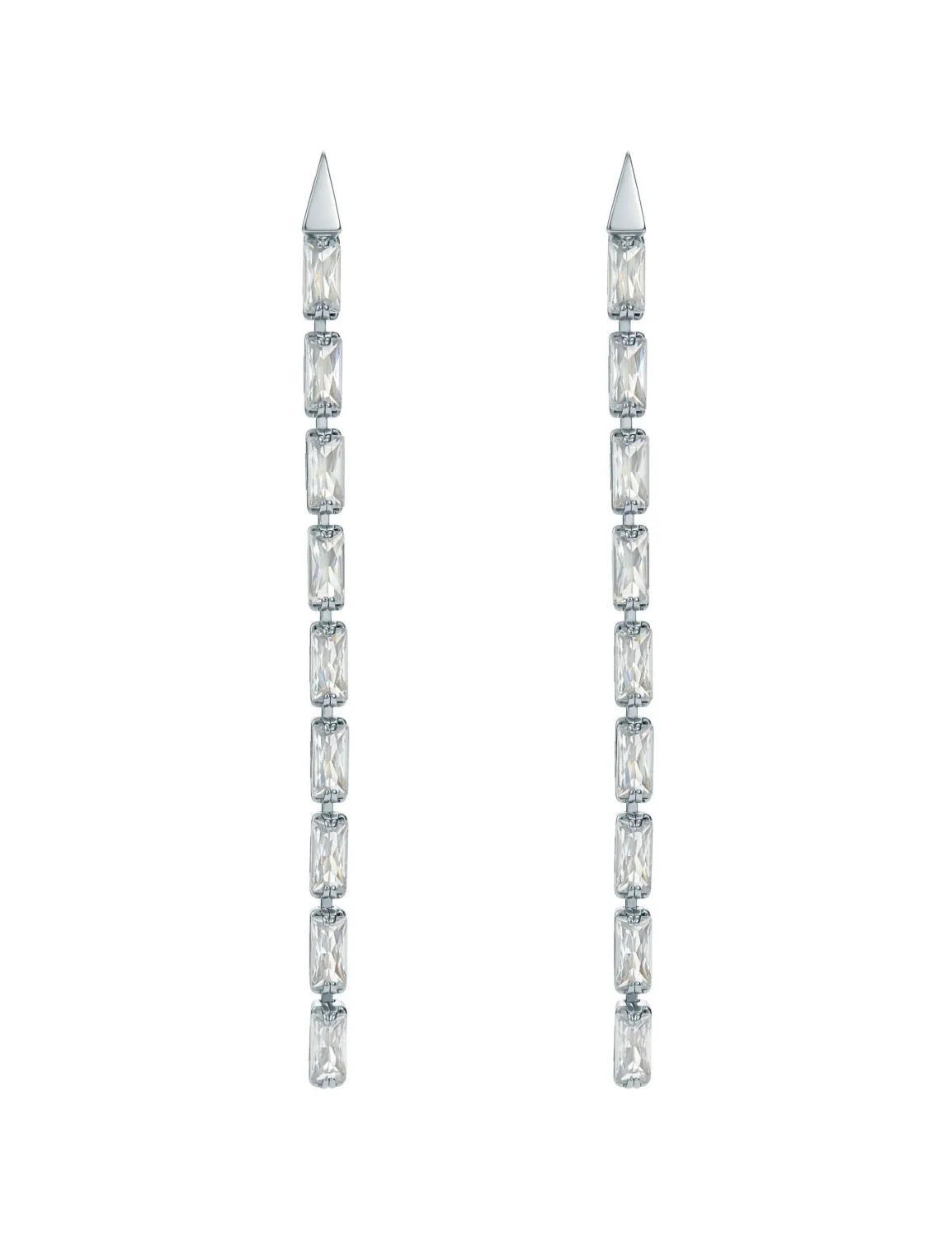 TED BAKER ISALIE Baguette Crystal Long Drop Earrings - TBJ3781-01-02