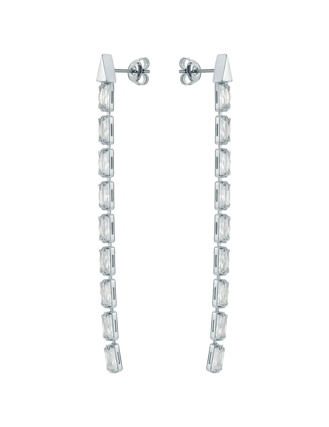 TED BAKER ISALIE Baguette Crystal Long Drop Earrings - TBJ3781-01-02