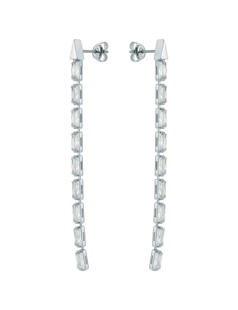 TED BAKER ISALIE Baguette Crystal Long Drop Earrings - TBJ3781-01-02