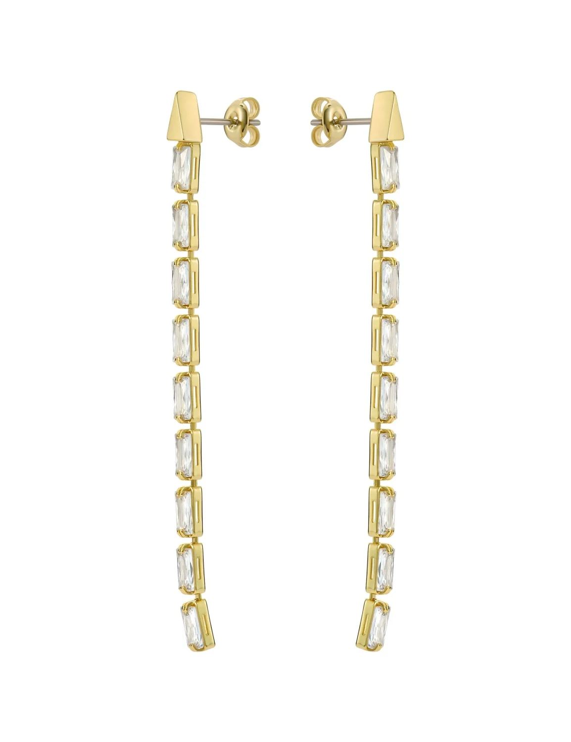 TED BAKER ISALIE Baguette Crystal Long Drop Earrings - TBJ3781-02-02