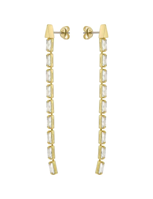 TED BAKER ISALIE Baguette Crystal Long Drop Earrings - TBJ3781-02-02