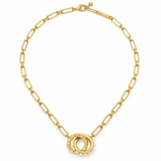 TED BAKER LOLA Double Logo Link Necklace - TBJ3850-02-28