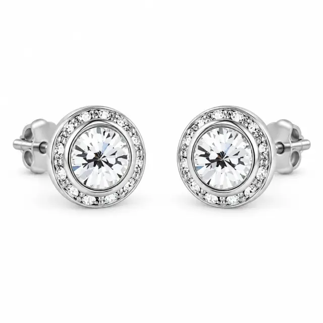 TED BAKER Silver Solitaire Soarkle Crystal Round Stud Earring - TBJ3698-01-02
