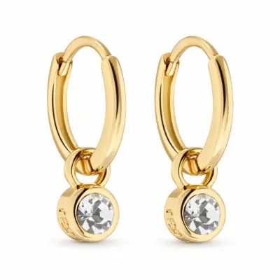 TED BAKER SINALAA Yellow Gold Coloured Huggie Earrings - TBJ3028-02-02