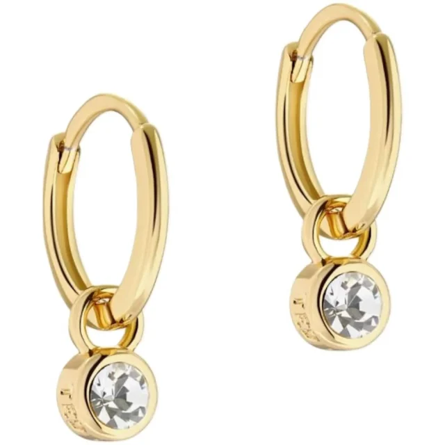 TED BAKER SINALAA Yellow Gold Coloured Huggie Earrings - TBJ3028-02-02