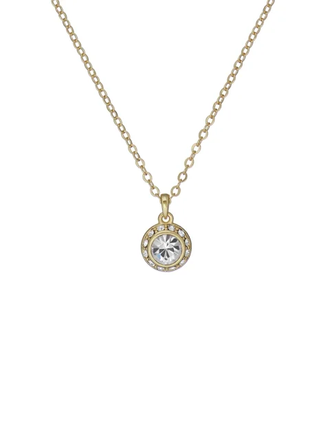 TED BAKER Solitaire Sparkle Crystal Pendant Necklace Gold Tone, Clear Crystal - TBJ3695-02-02