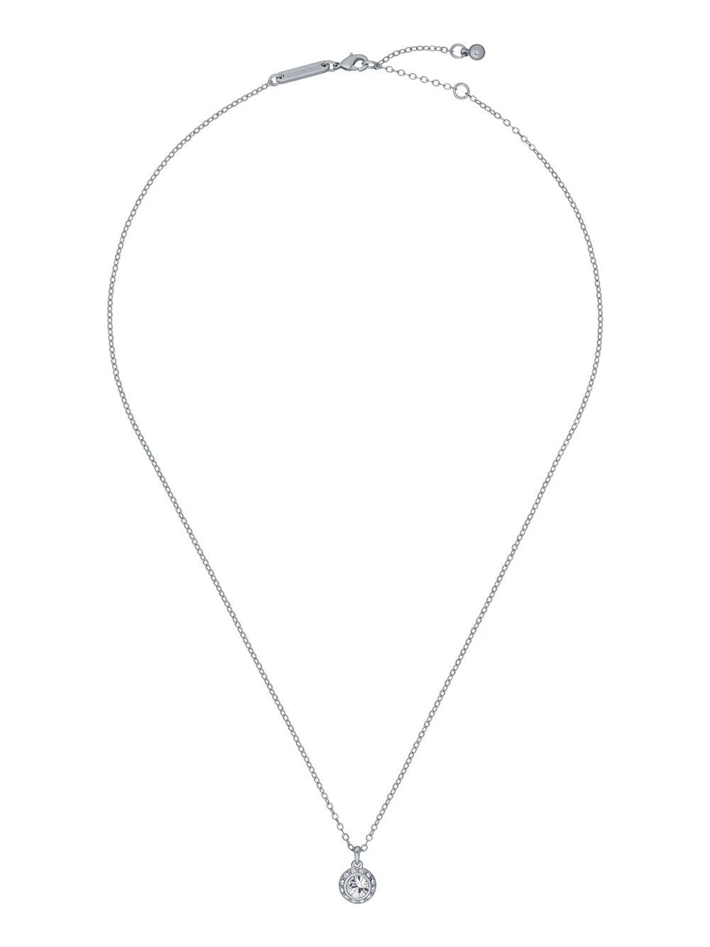 TED BAKER Soltell Silver Solitaire Sparkle Halo Necklace - TBJ3695-01-02