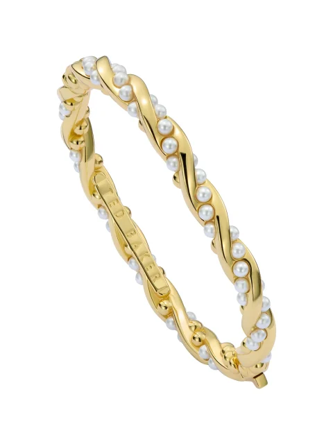 TED BAKER Ted Baker Gold Tilaa Twisted Pearl Cuff Bracelet - TBJ3954-02-28