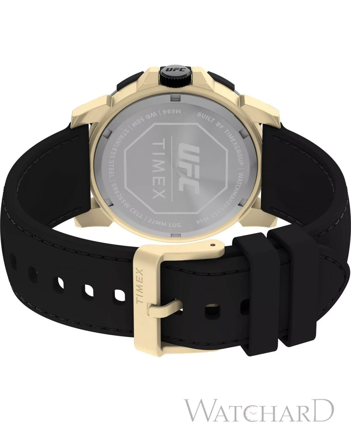 Timex UFC Champ Black Dial Silicone Strap Watch