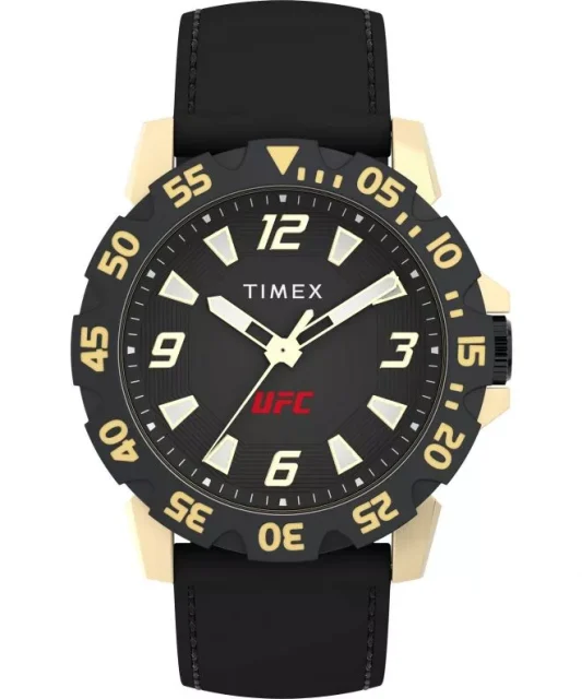 Timex UFC Champ Black Dial Silicone Strap Watch