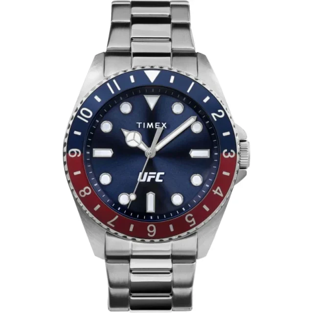 Timex UFC Debut Silver Tone Blue Dial Gents Watch