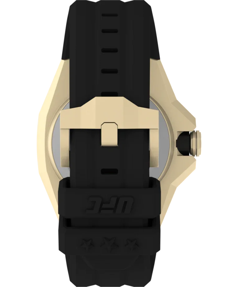 Timex UFC Pro 44mm Silicone Strap Gold Dial Watch