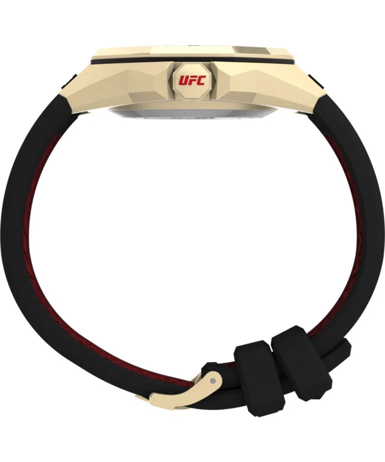 Timex UFC Pro 44mm Silicone Strap Gold Dial Watch