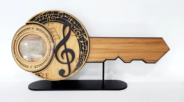 Treble Clef Birthday Key with Removable Stand - 21TC