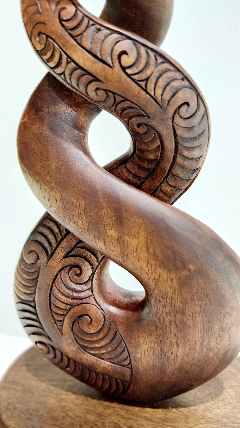 Wooden Carved Twist On Base 320mm High