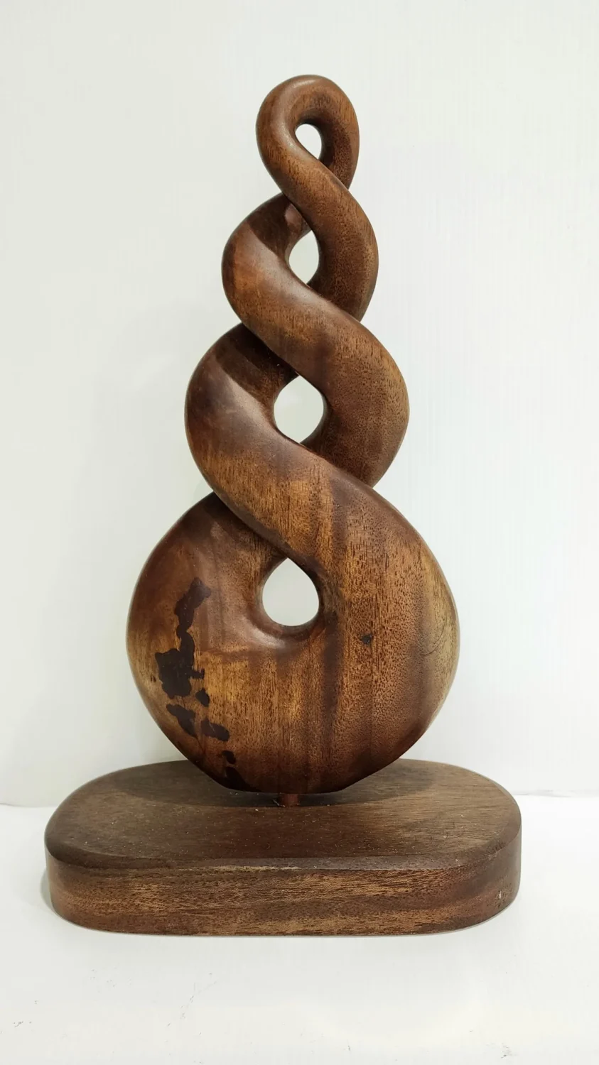 Wooden Carved Twist On Base 320mm High