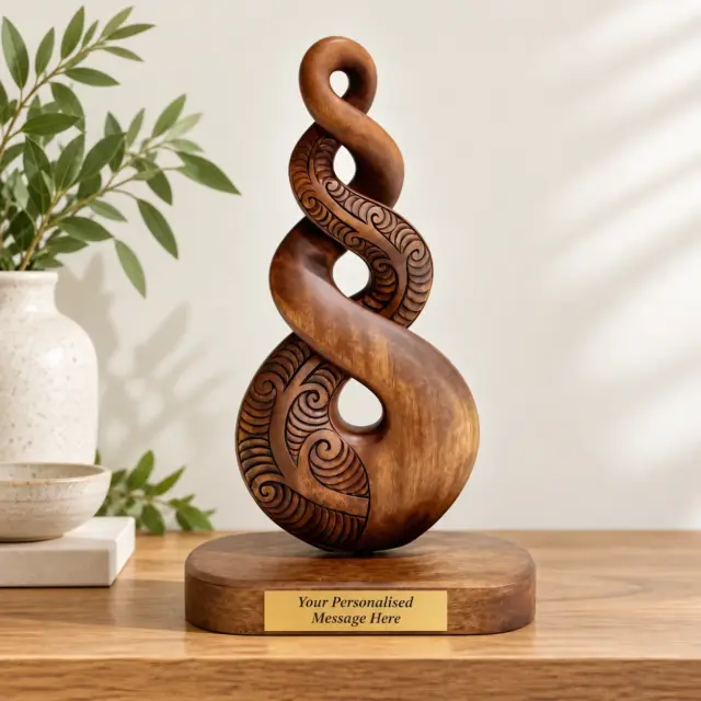 Wooden Carved Twist On Base 320mm High
