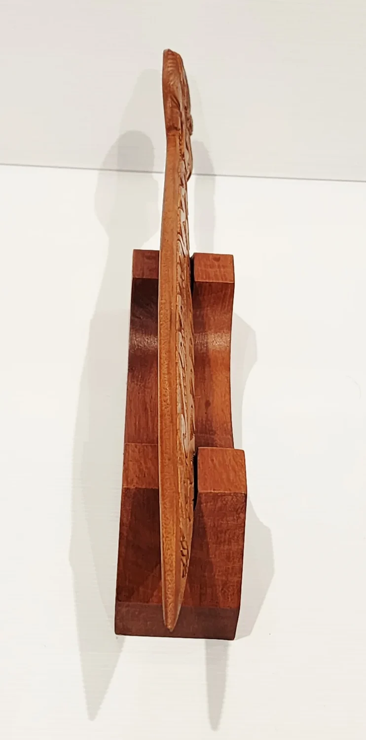 Wooden Hand Carved Paddle on Stand - WA018