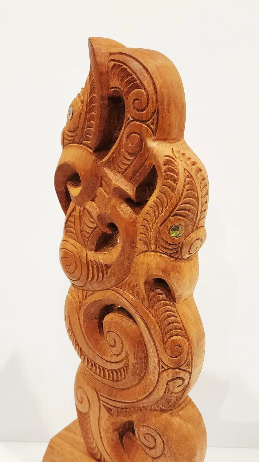 Wooden Hand Carved X-Large Manaia on Stand - WA042