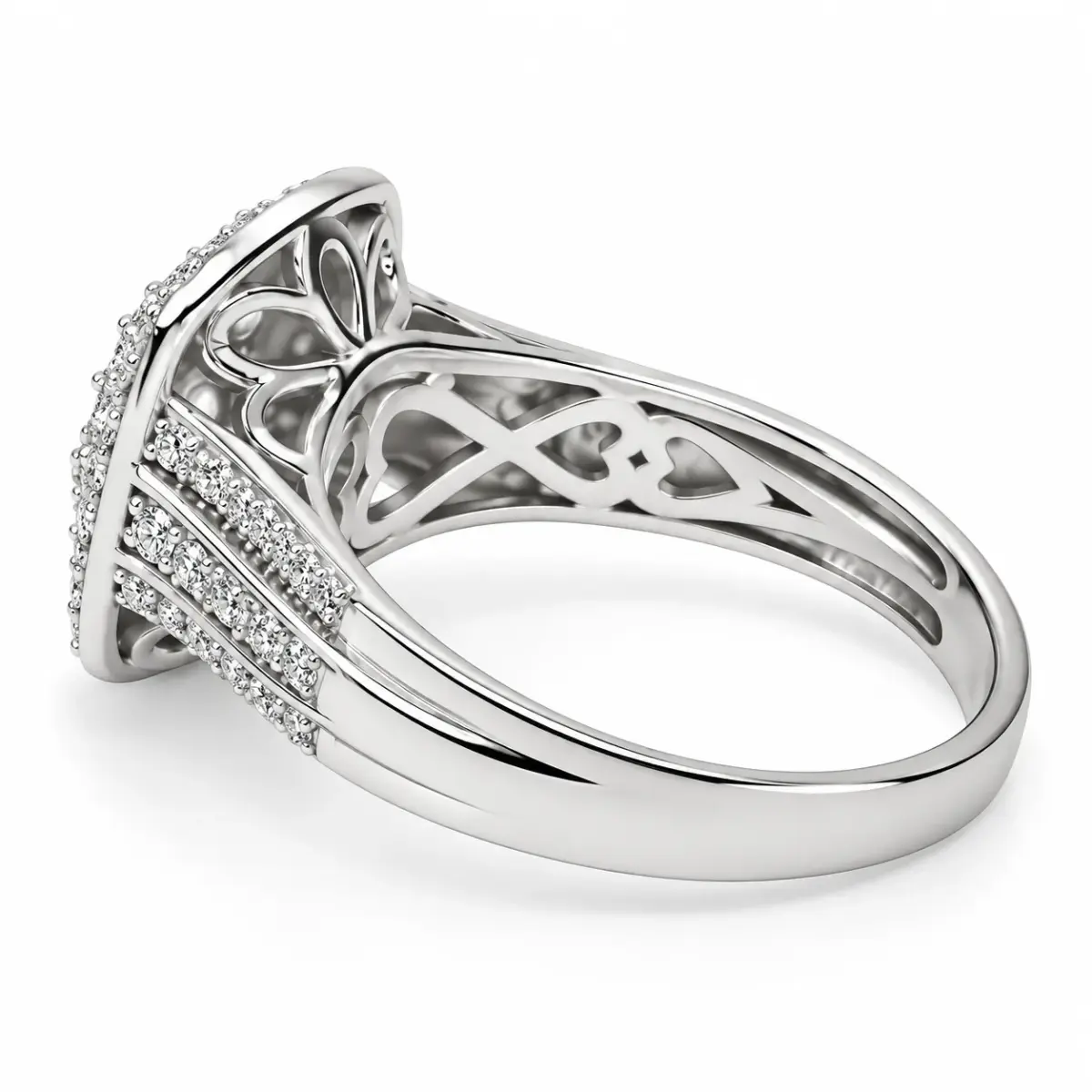18ct White Gold 1.00ct Natural Diamond Multi-Halo Cluster Ring - IGR35796