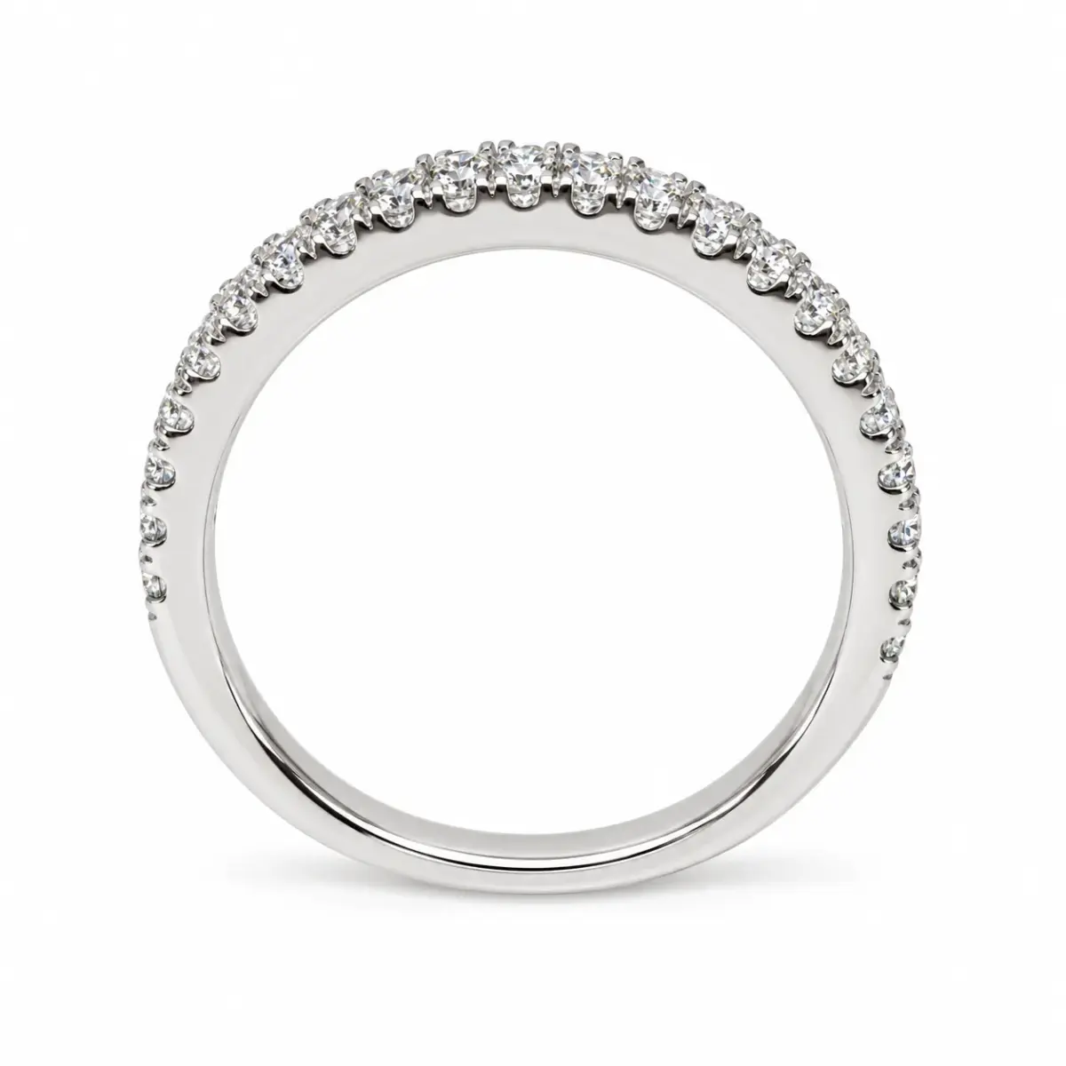9ct White Gold 0.50ct TDW Lab-Grown Diamond Double Row Band – F/VS - LGRG54120