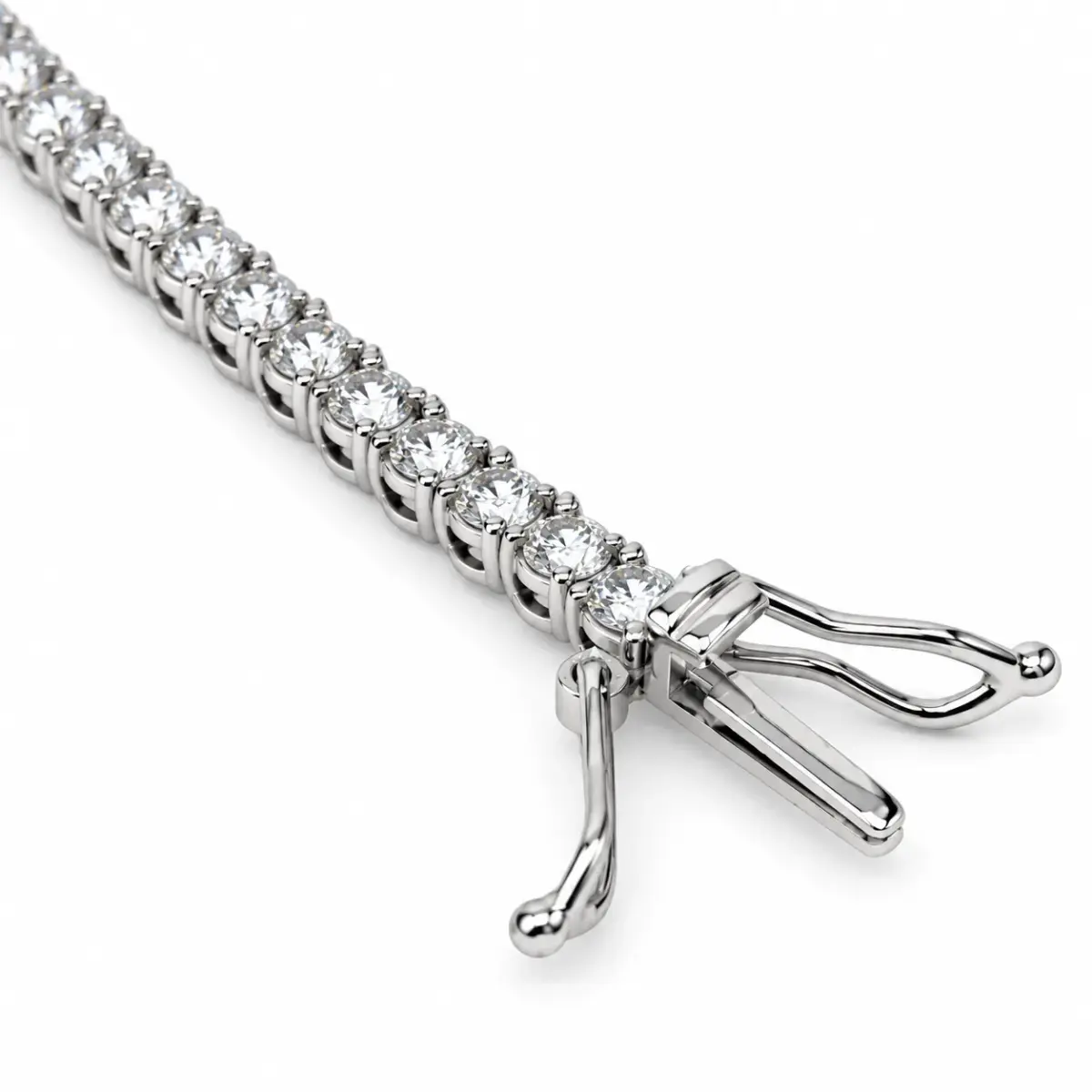 9ct White Gold 2.96ct TDW Lab-Grown Diamond Tennis Bracelet – 18cm - MAUBR032