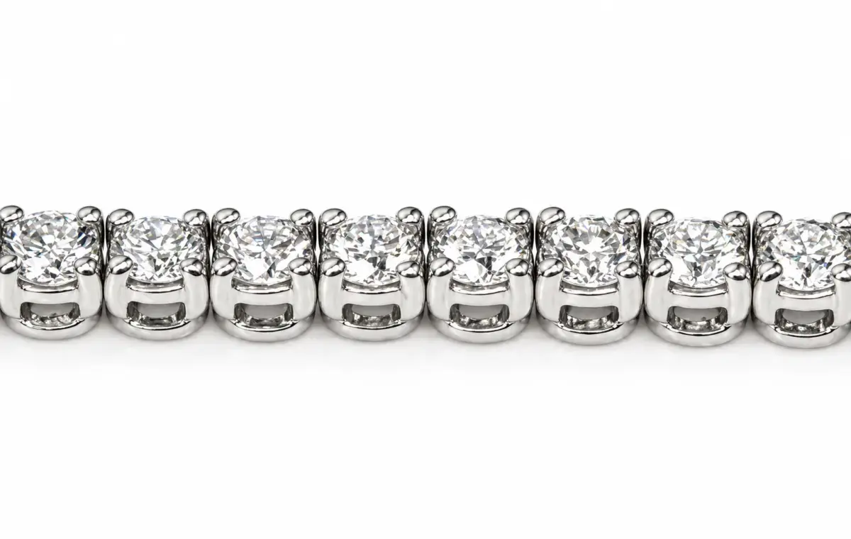 9ct White Gold 2.96ct TDW Lab-Grown Diamond Tennis Bracelet – 18cm - MAUBR032