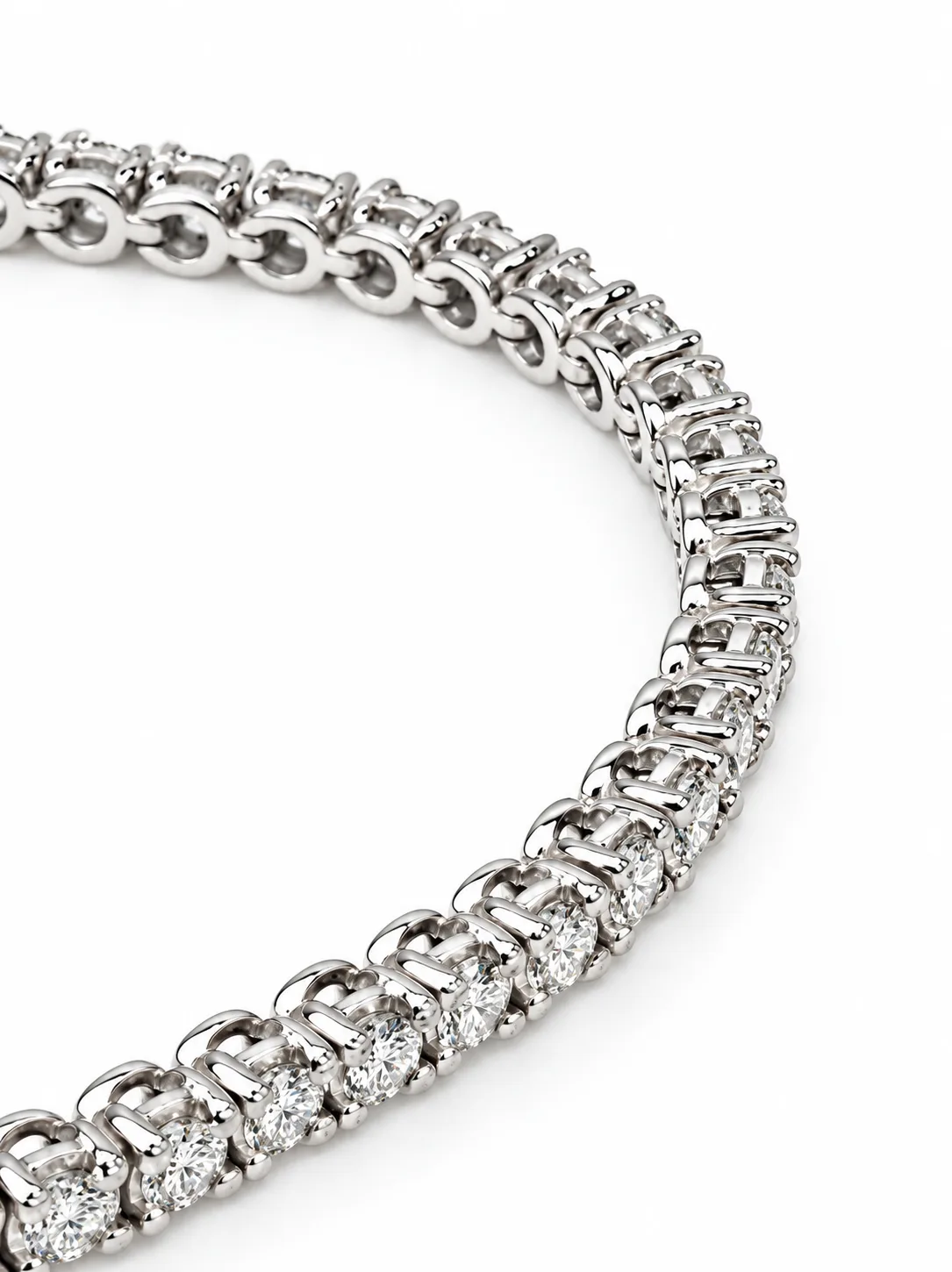 9ct White Gold 2.96ct TDW Lab-Grown Diamond Tennis Bracelet – 18cm - MAUBR032