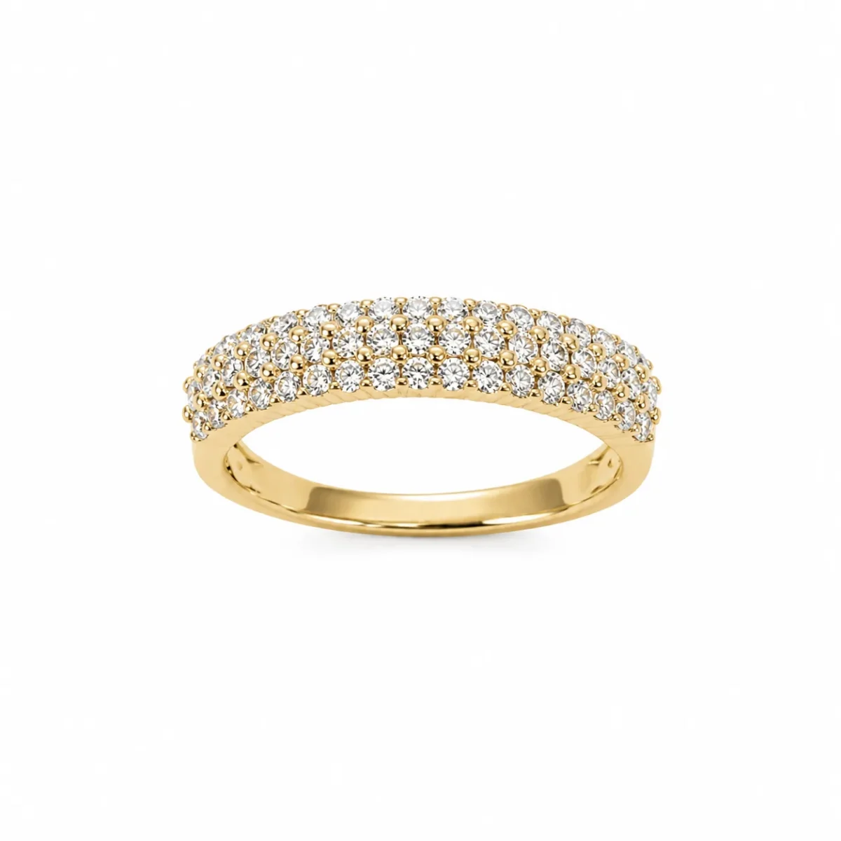 9ct Yellow Gold 0.53ct Lab-Grown Diamond Pavé Ring - AURG1086
