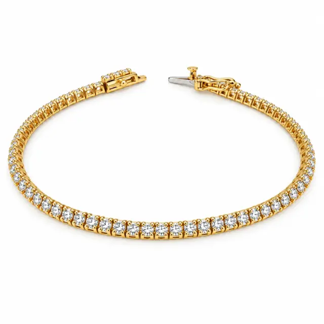 9ct Yellow Gold 2.00ct TDW Lab-Grown Diamond Tennis Bracelet – 18.5cm - 9YMBR00098