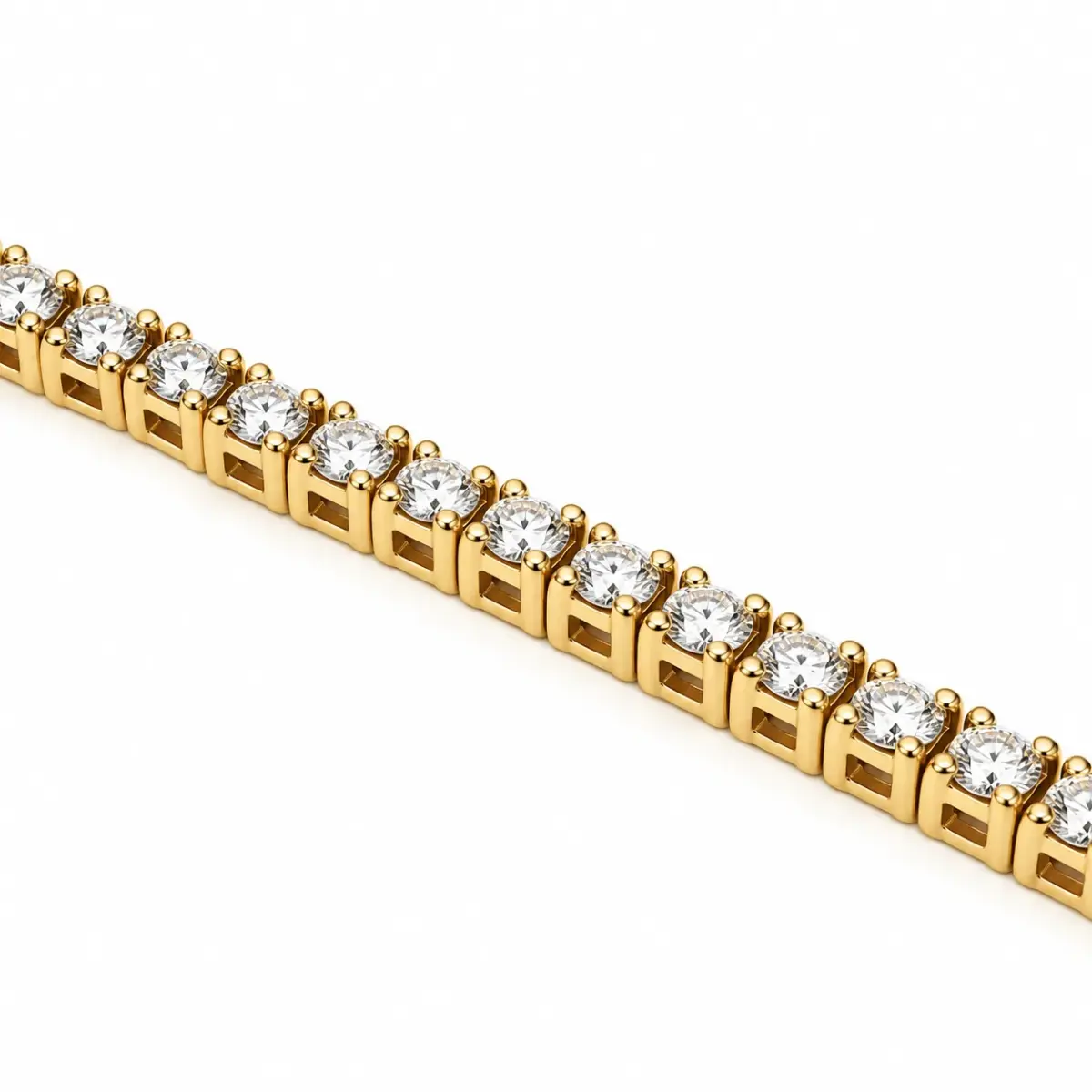 9ct Yellow Gold 2.00ct TDW Lab-Grown Diamond Tennis Bracelet – 18.5cm - 9YMBR00098
