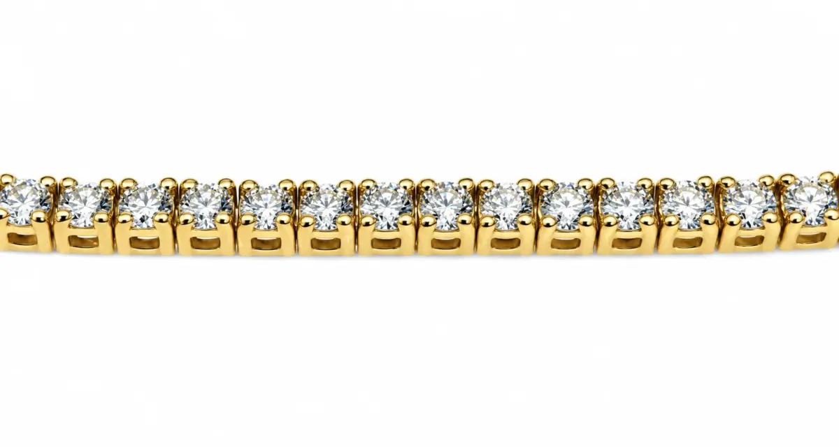 9ct Yellow Gold 2.00ct TDW Lab-Grown Diamond Tennis Bracelet – 18.5cm - 9YMBR00098