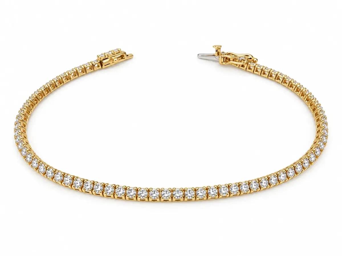 9ct Yellow Gold 2.00ct TDW Lab-Grown Diamond Tennis Bracelet – 18.5cm - 9YMBR00098