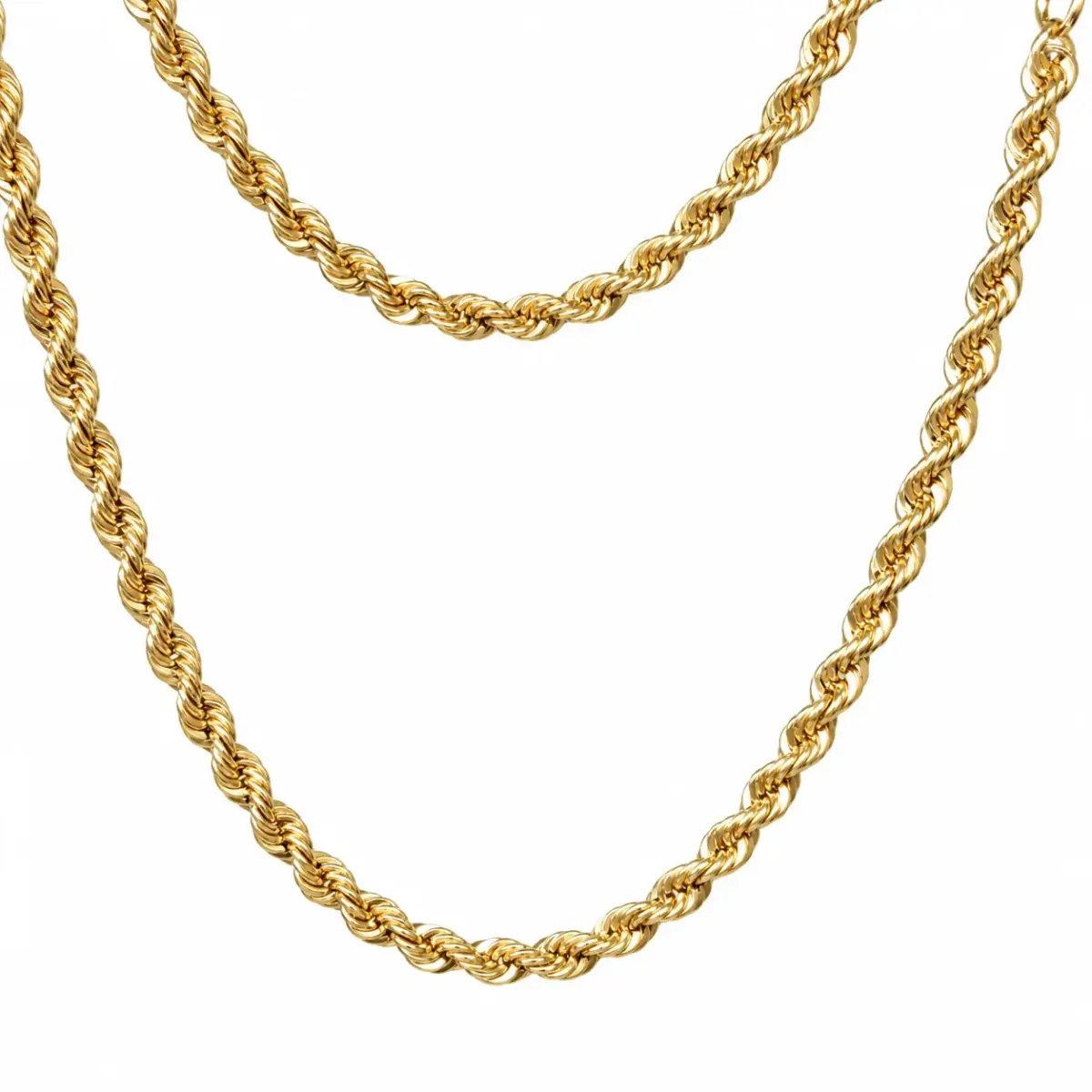 9ct Yellow Gold 50cm Hollow Rope Chain – 2.75mm – Made in Italy - 1.12.0175