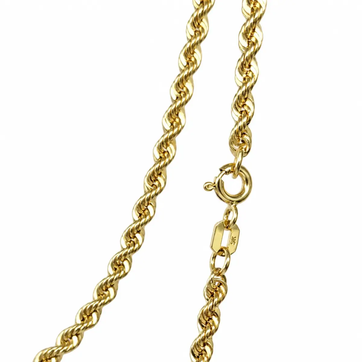 9ct Yellow Gold 50cm Hollow Rope Chain – 2.75mm – Made in Italy - 1.12.0175