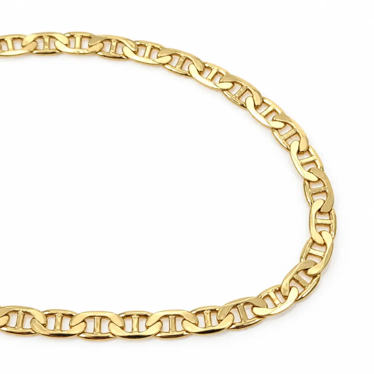 9ct Yellow Gold 80 Gauge Solid Anchor Link Bracelet – 21cm | 3.50g | Made in New Zealand - 9YBAND80-21CM
