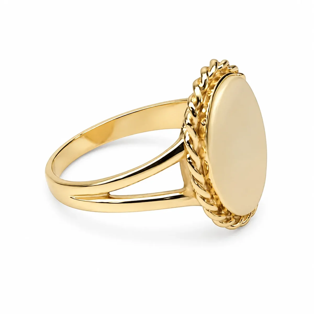 9ct Yellow Gold Fancy Oval Signet Ring – Solid New Zealand Made - 9R0066