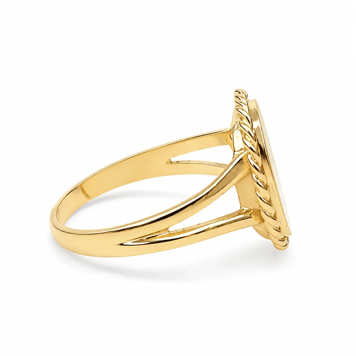 9ct Yellow Gold Fancy Oval Signet Ring – Solid New Zealand Made - 9R0066