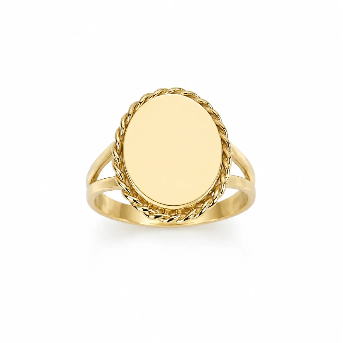 9ct Yellow Gold Fancy Oval Signet Ring – Solid New Zealand Made - 9R0066