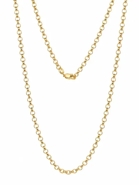 9ct Yellow Gold Hollow Belcher Chain – Made in Italy - 9KBELY040
