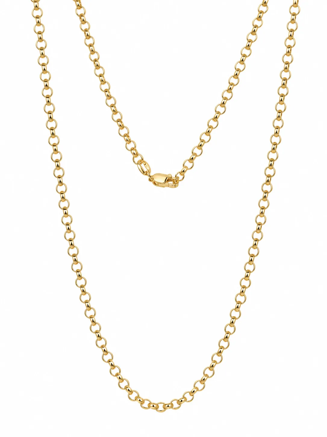9ct Yellow Gold Hollow Belcher Chain – Made in Italy - 9KBELY040