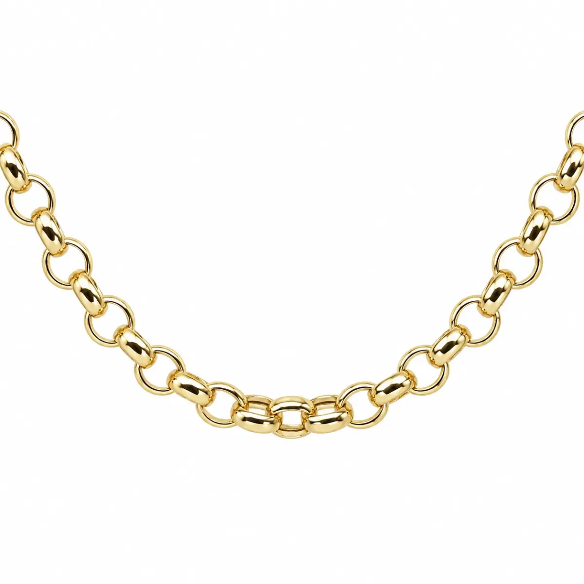 9ct Yellow Gold Hollow Belcher Chain – Made in Italy - 9KBELY040